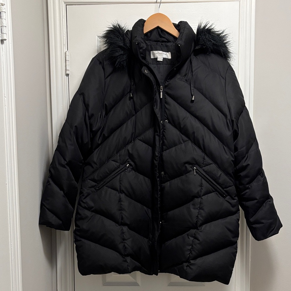 Liz Claiborne Black Outerwear Jacket